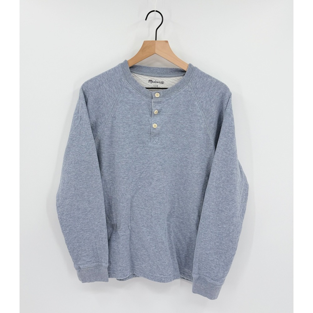 Madewell Men's Med Henley Shirt Natural Fiber Gorpcore Normcore Preppy Layering